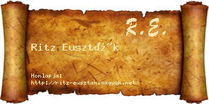 Ritz Euszták névjegykártya